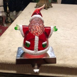 Santa stocking hanger